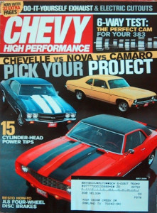 CHEVY HIGH PERFORMANCE 2006 JULY - BLOWN DRIVERS